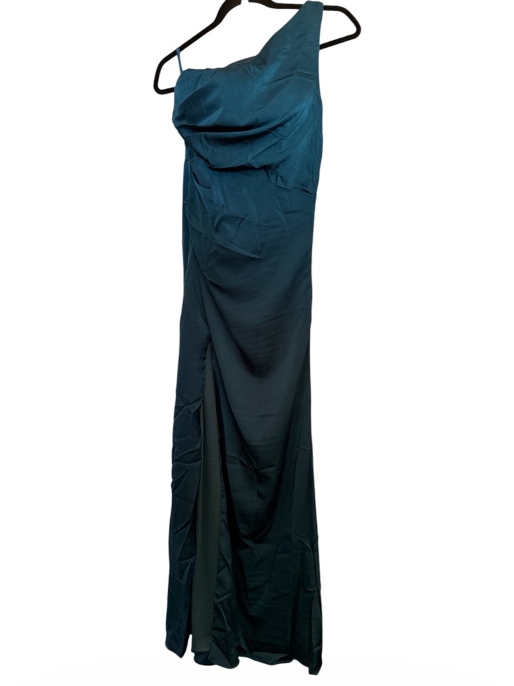Stacees Sheath/Column One-Shoulder Sleeveless Floor-Length Stretch Satin Bridesm - Picture 2 of 6